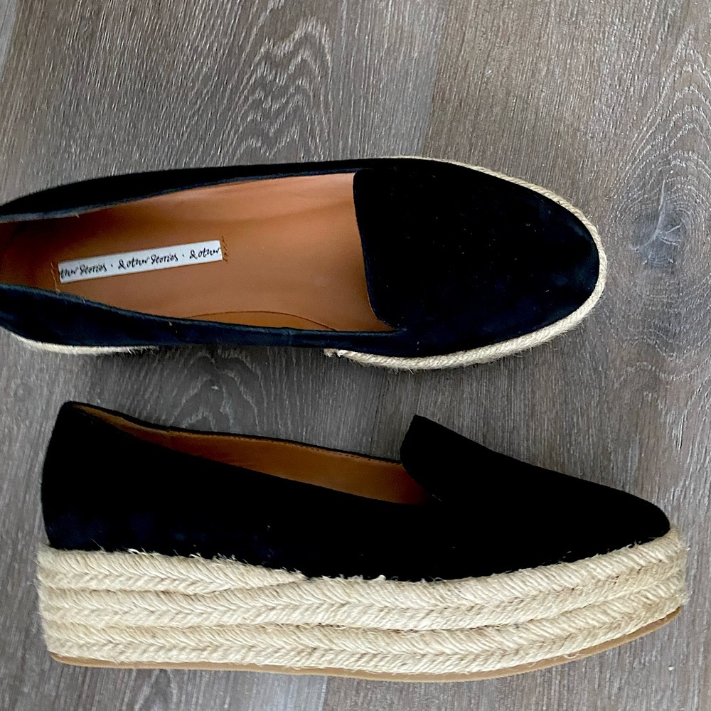 & Other Stories Suede Jute Platforms